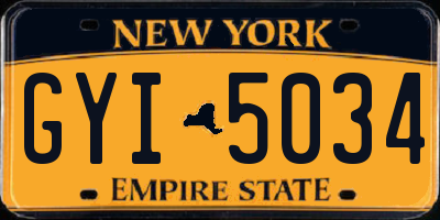 NY license plate GYI5034