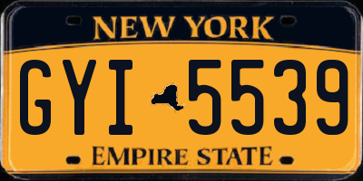 NY license plate GYI5539
