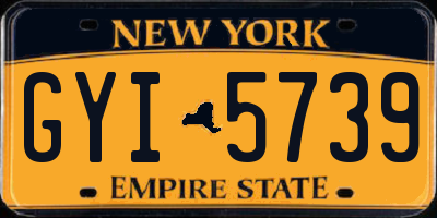 NY license plate GYI5739