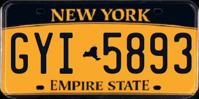 NY license plate GYI5893