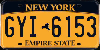 NY license plate GYI6153