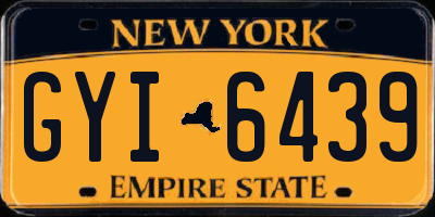 NY license plate GYI6439