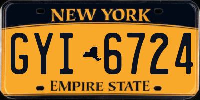NY license plate GYI6724