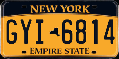 NY license plate GYI6814