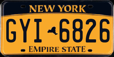 NY license plate GYI6826