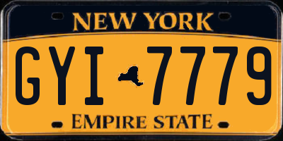 NY license plate GYI7779