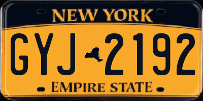 NY license plate GYJ2192