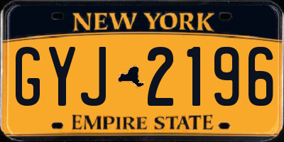 NY license plate GYJ2196