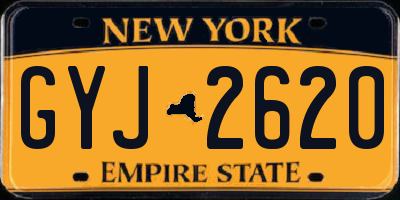 NY license plate GYJ2620