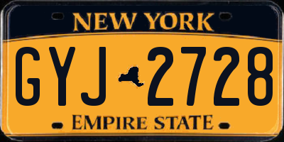 NY license plate GYJ2728