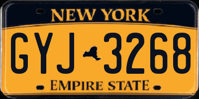 NY license plate GYJ3268
