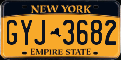 NY license plate GYJ3682
