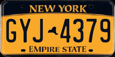 NY license plate GYJ4379