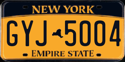 NY license plate GYJ5004
