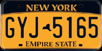 NY license plate GYJ5165