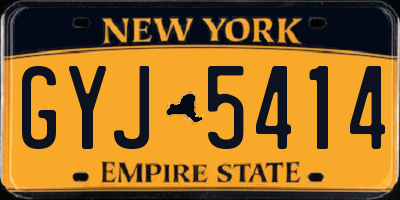 NY license plate GYJ5414