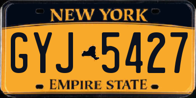 NY license plate GYJ5427