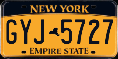 NY license plate GYJ5727