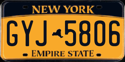 NY license plate GYJ5806