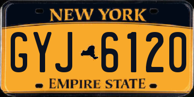 NY license plate GYJ6120