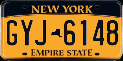 NY license plate GYJ6148