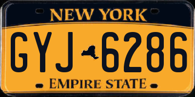 NY license plate GYJ6286