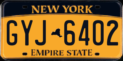 NY license plate GYJ6402