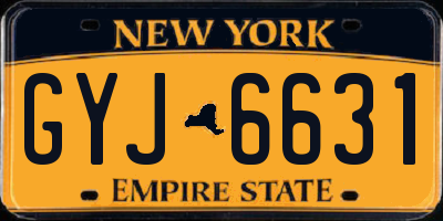NY license plate GYJ6631