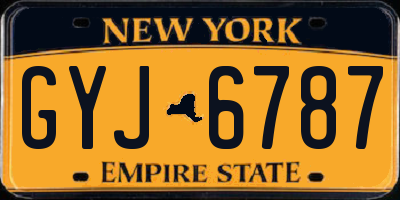 NY license plate GYJ6787