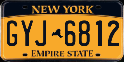 NY license plate GYJ6812