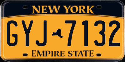 NY license plate GYJ7132