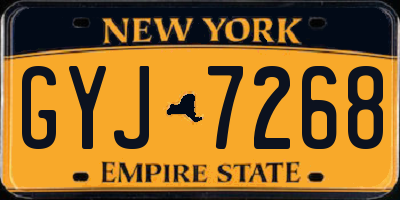 NY license plate GYJ7268