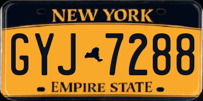 NY license plate GYJ7288