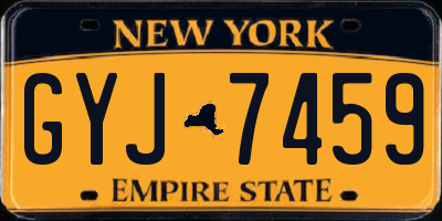 NY license plate GYJ7459