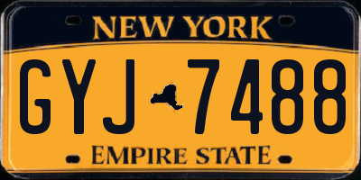 NY license plate GYJ7488
