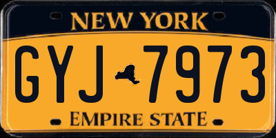 NY license plate GYJ7973