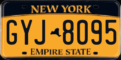 NY license plate GYJ8095