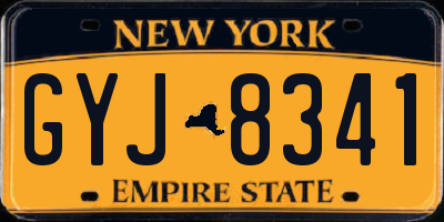 NY license plate GYJ8341