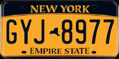 NY license plate GYJ8977