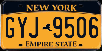 NY license plate GYJ9506