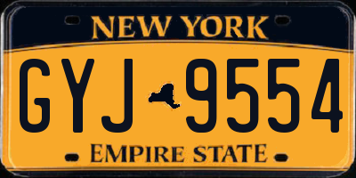 NY license plate GYJ9554