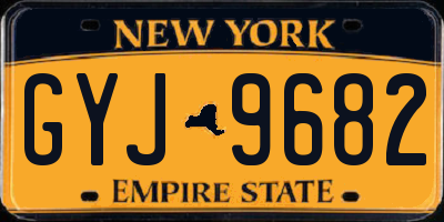 NY license plate GYJ9682