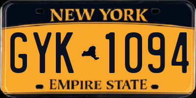 NY license plate GYK1094