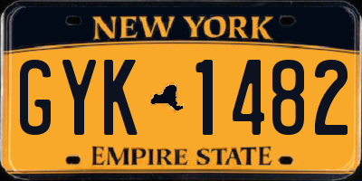 NY license plate GYK1482