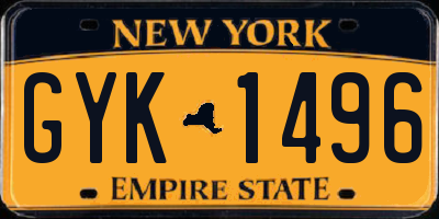 NY license plate GYK1496
