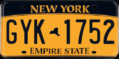 NY license plate GYK1752