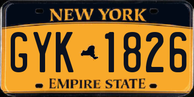 NY license plate GYK1826