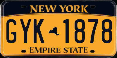 NY license plate GYK1878