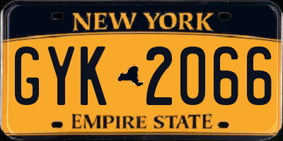 NY license plate GYK2066