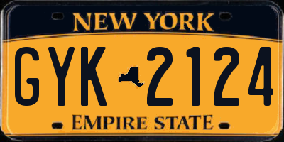 NY license plate GYK2124